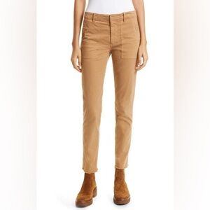 NWT Nili Lotan Jenna Slim Straight Khaki Pants in Camel
